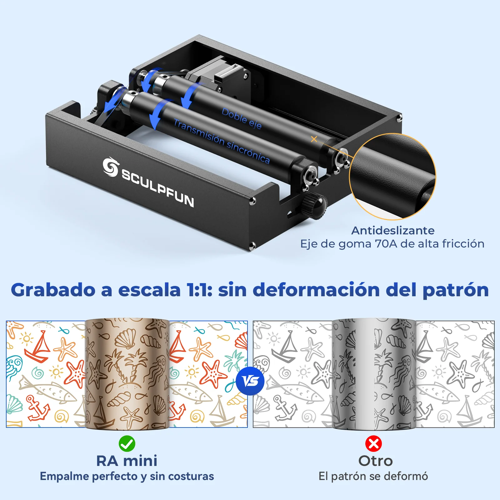 [EN MEXICO] Sculpfun C1 Mini 3W Set con RA Mini Rodillo para Grabado Láser en Superficies Curvas - Image 10