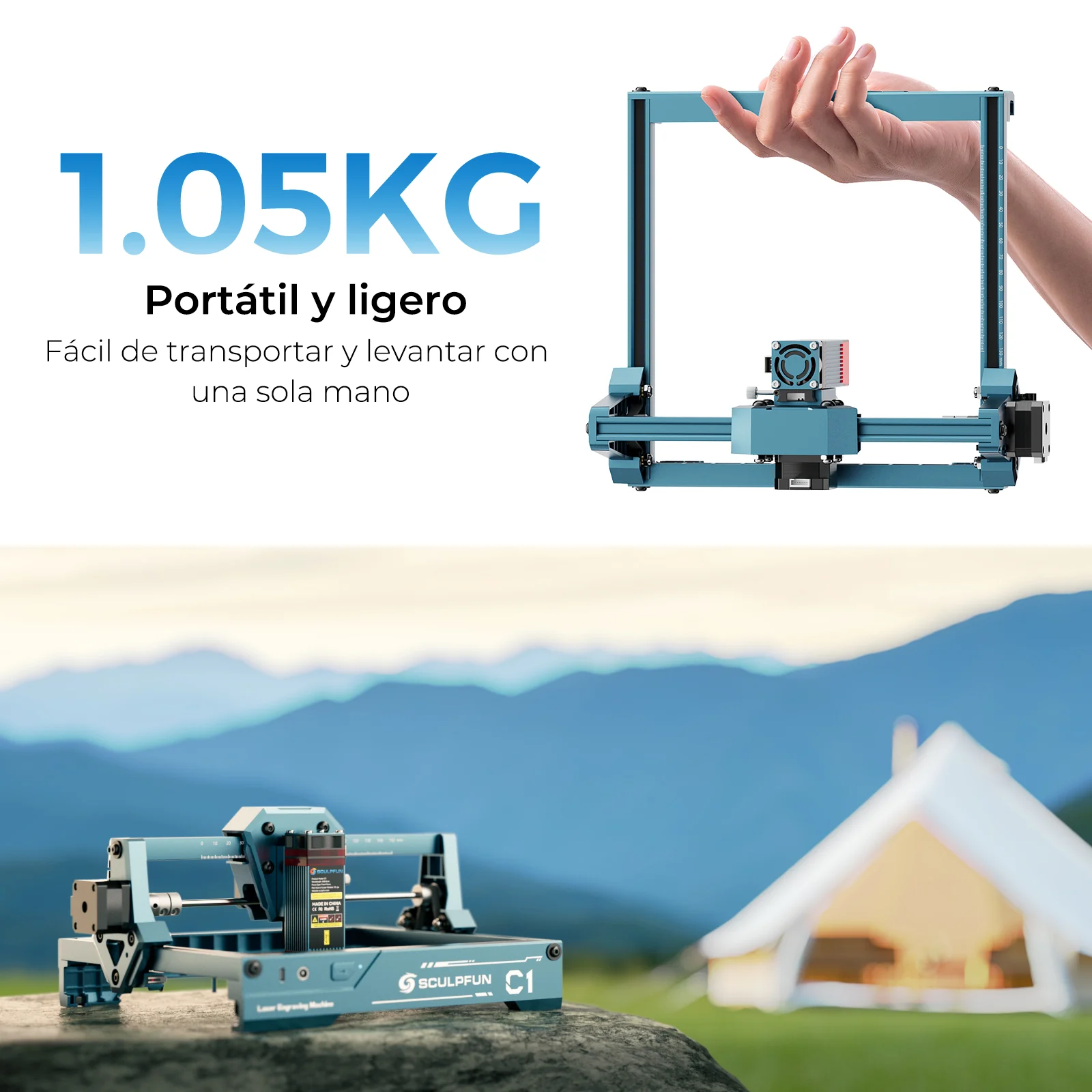 [EN MÉXICO] Sculpfun C1 Mini Grabador Láser 3W 0.04mm Punto Ultra Fino Compacto 15*13cm Área de Trabajo - Image 12