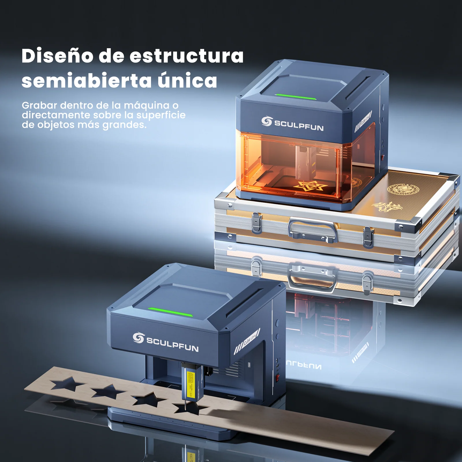 [EN MÉXICO] Sculpfun iCube Ultra Flagship - Grabadora láser portátil de doble módulo - Image 13