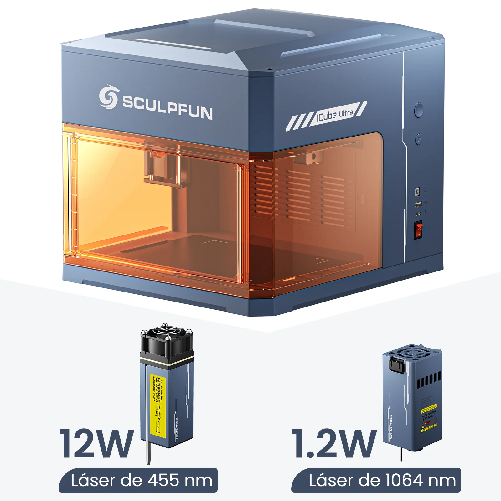 [EN MÉXICO] Sculpfun iCube Ultra Flagship - Grabadora láser portátil de doble módulo - Image 4