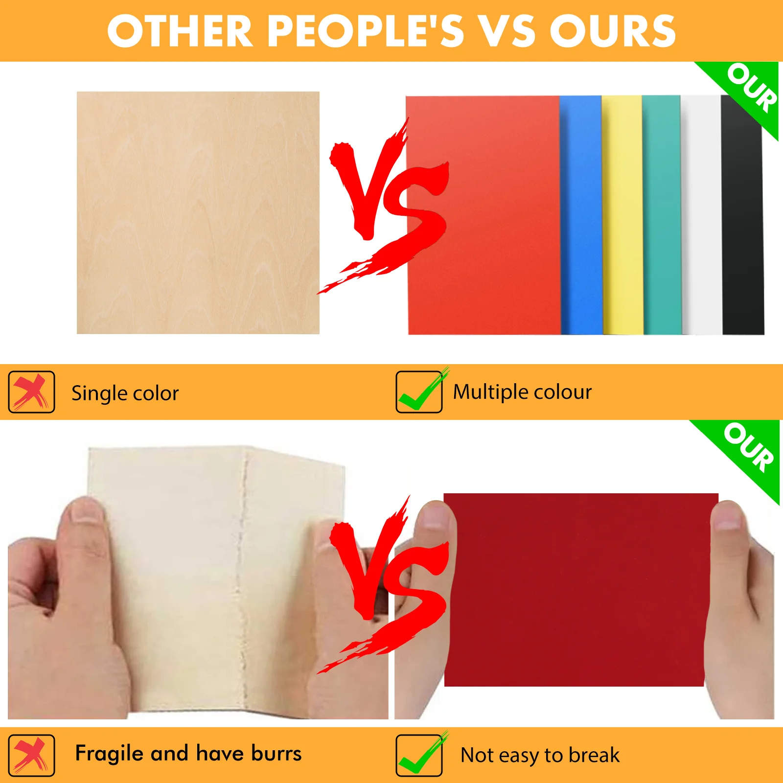 Láminas de Triplay Multicolor – 6 piezas tamaño A4 (29.7x21 cm), 3mm, Certificado FSC - Ideal para Manualidades y Corte Láser - Image 6