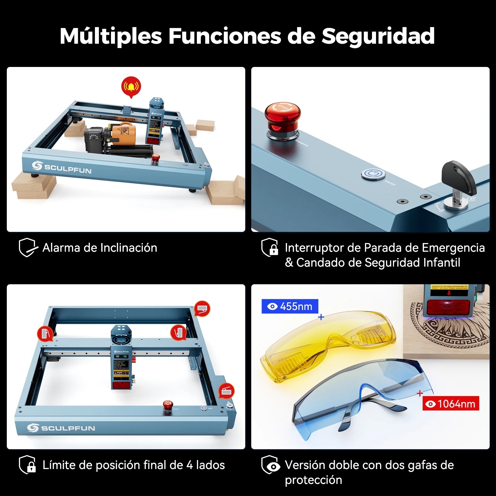 [EN MÉXICO] SCULPFUN A9 Ultra Máquina Láser 20W de Fibra y 40W de Diodo 2 en 1 para Grabado en Metales y No Metales - Image 13