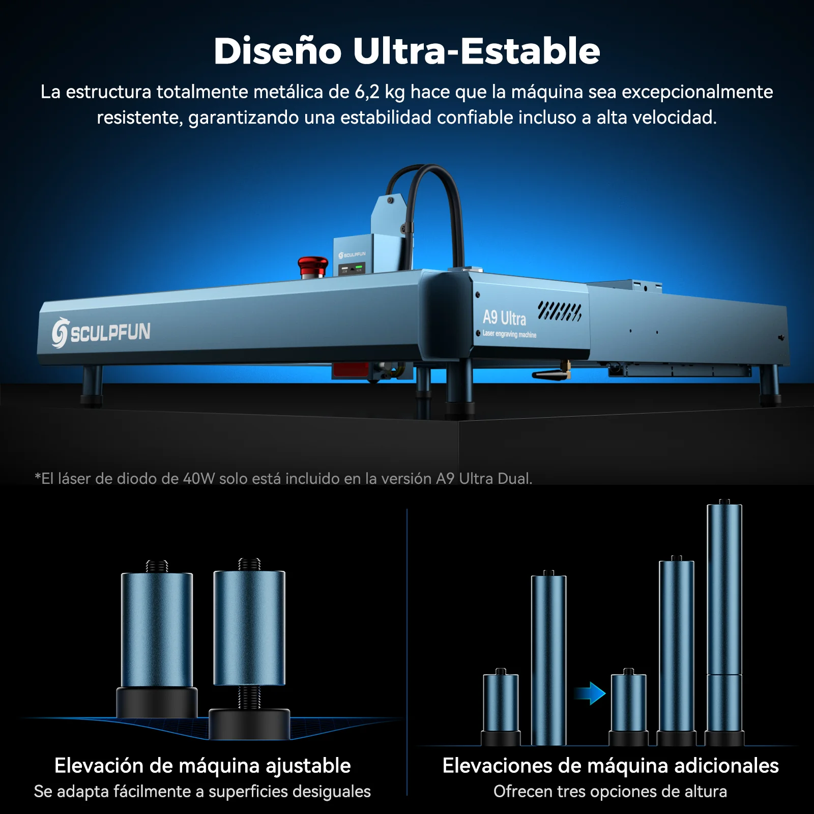[EN MÉXICO] SCULPFUN A9 Ultra Máquina Láser 20W de Fibra y 40W de Diodo 2 en 1 para Grabado en Metales y No Metales - Image 15