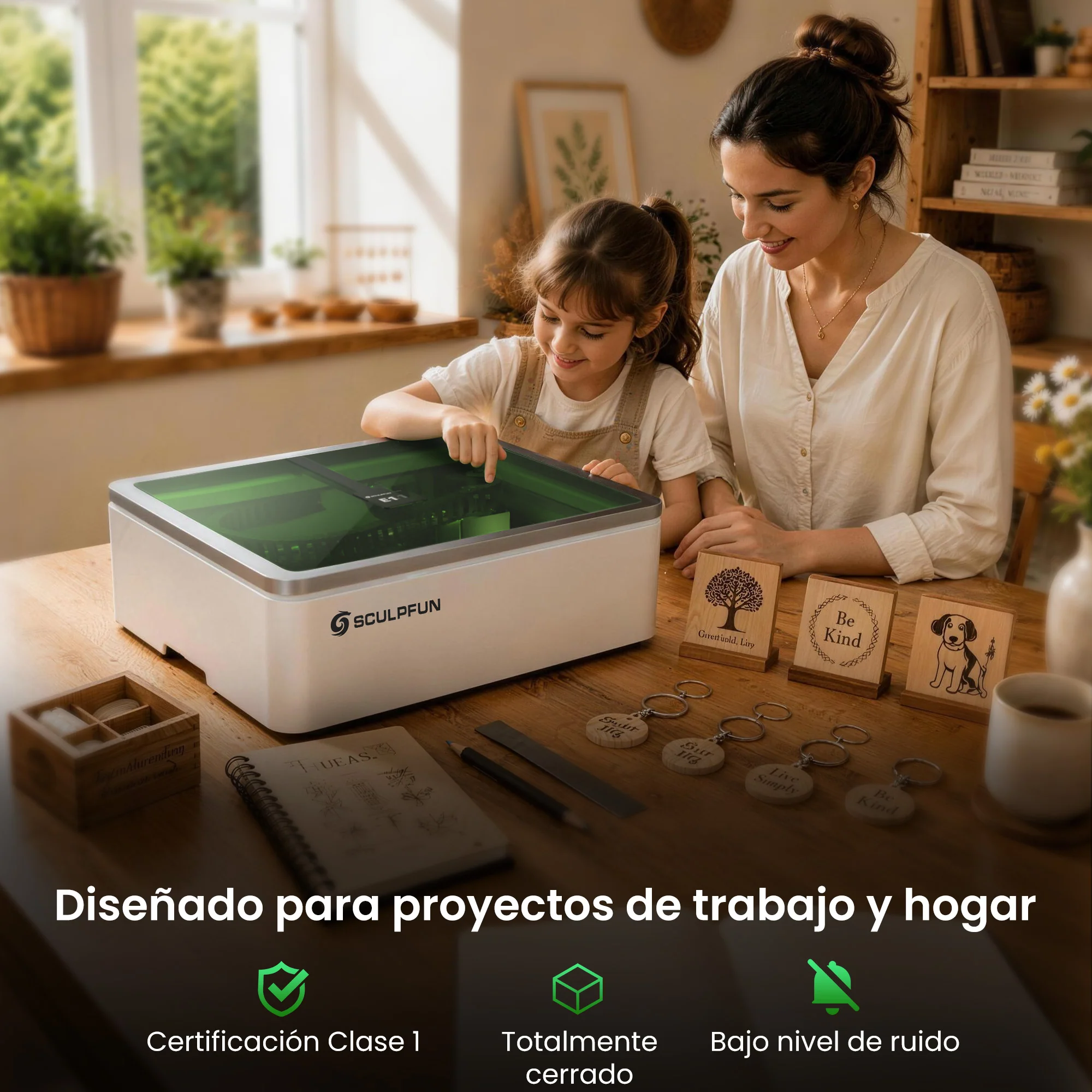 SCULPFUN E1 Pro Máquina de grabado láser cerrada - Image 12