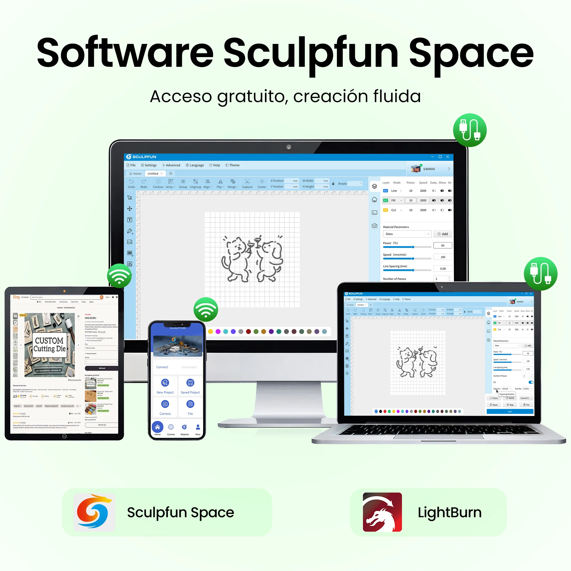 SCULPFUN E1 Pro Máquina de grabado láser cerrada - Image 7