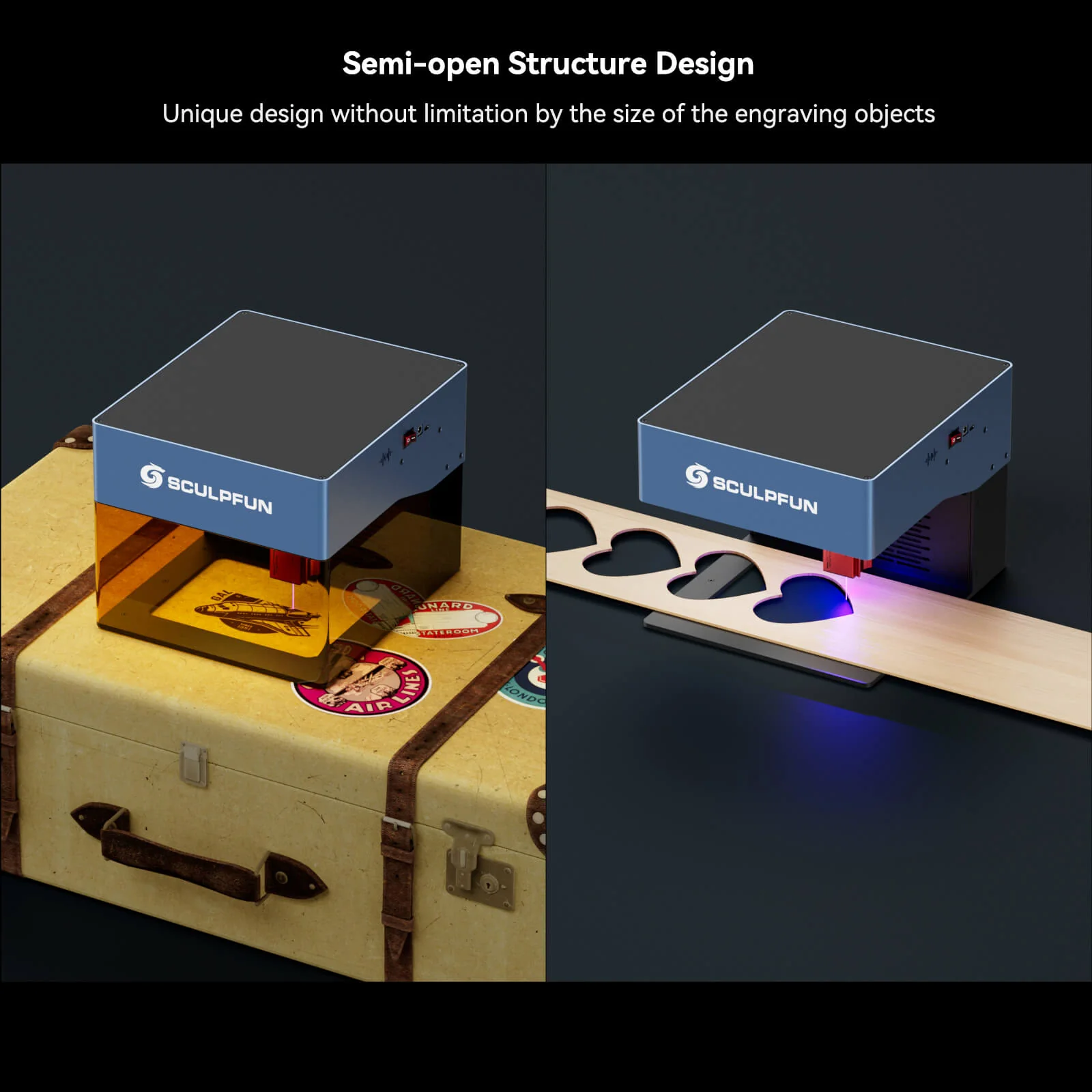 SCULPFUN iCube 3W Máquina de grabado láser portátil + Clave de licencia LightBurn Core - Image 15