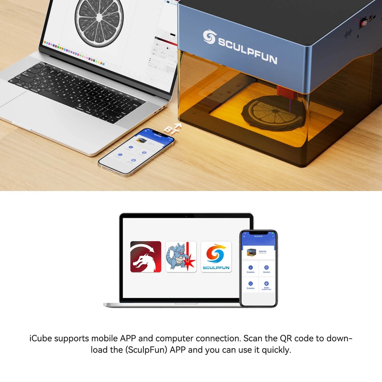 SCULPFUN iCube Pro 5W Máquina de grabado láser portátil - Image 16