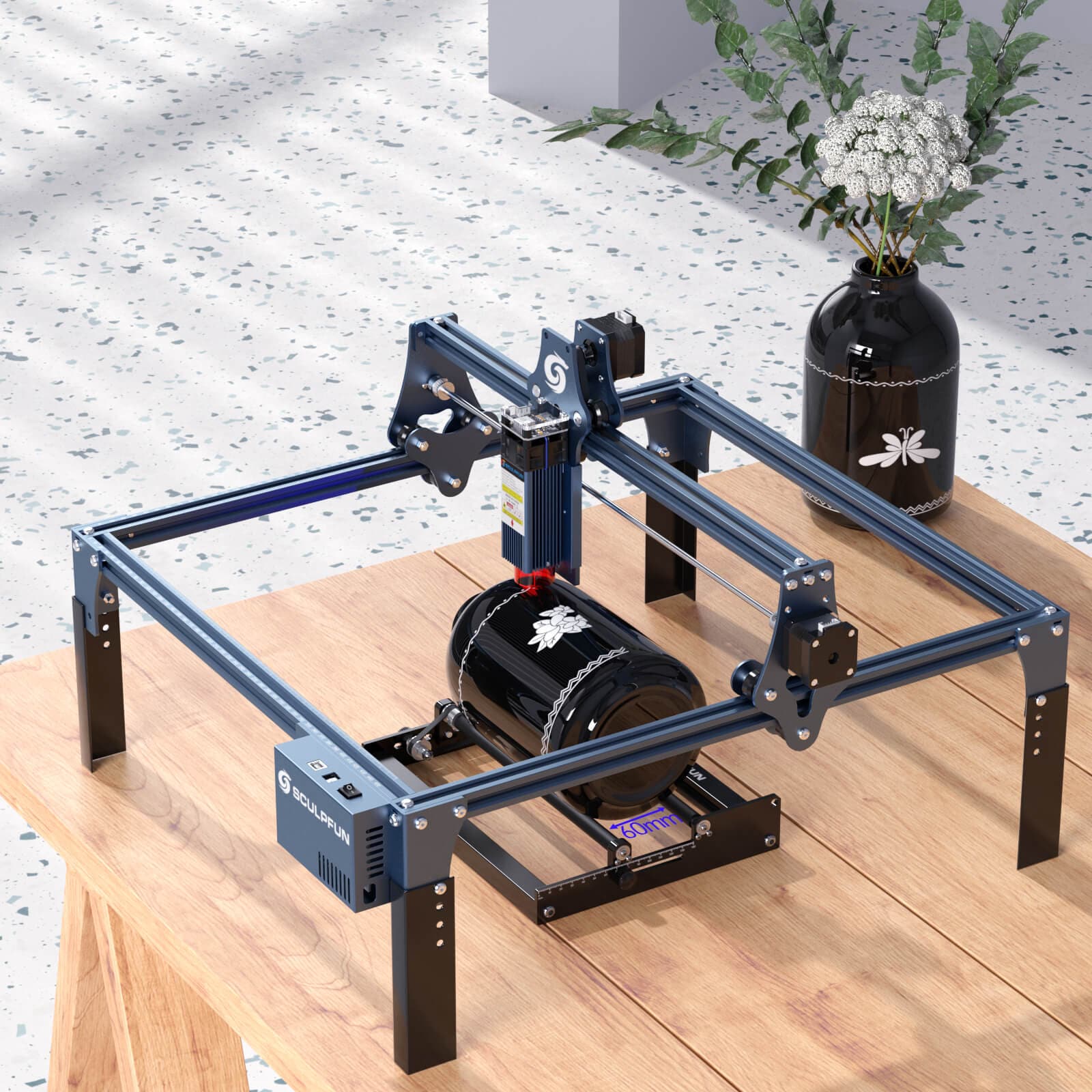 [EN MÉXICO] Sculpfun S9 5.5W Grabadora Láser con Rodillo para Termos y Cilindros - Image 14
