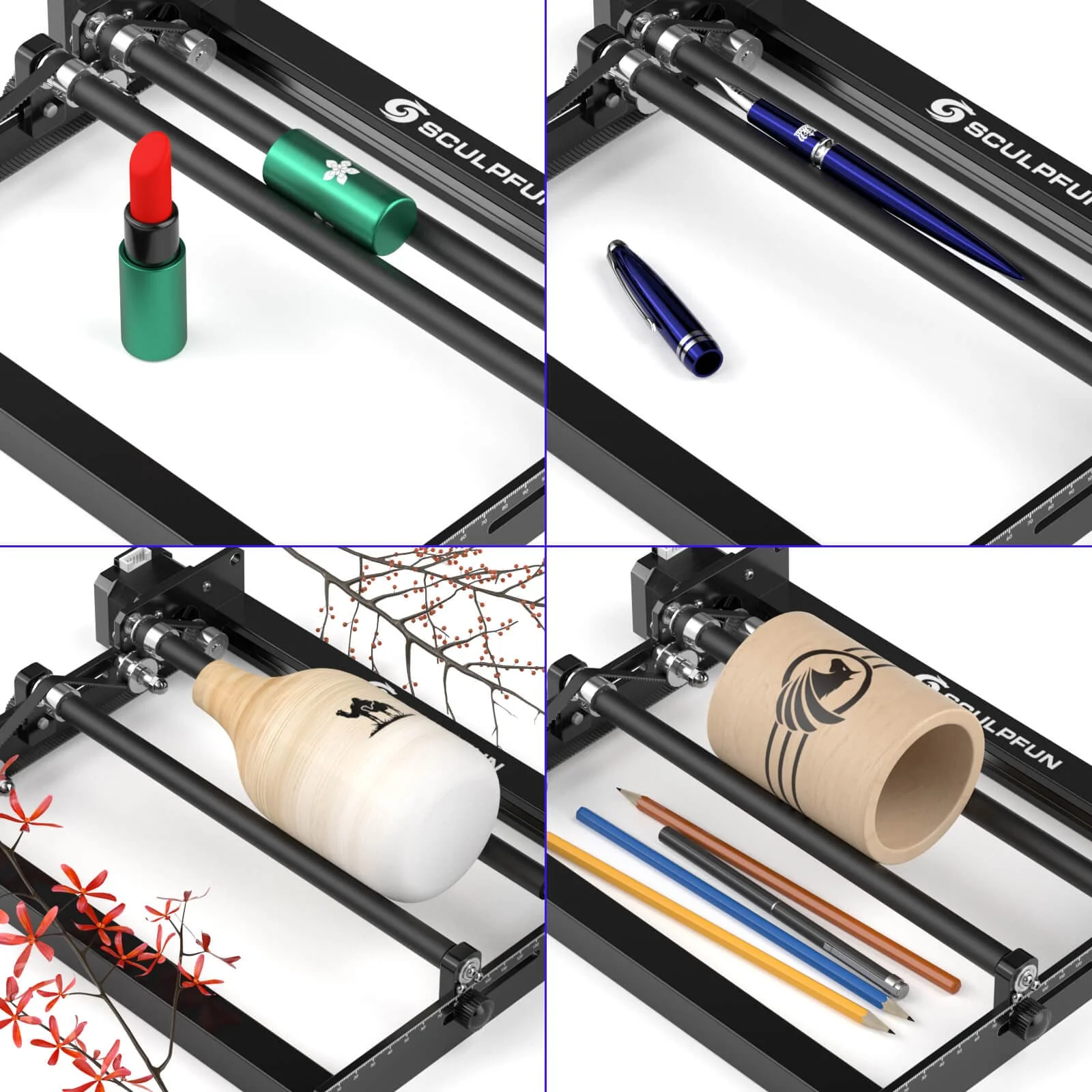 [EN MÉXICO] Sculpfun S9 5.5W Grabadora Láser con Rodillo para Termos y Cilindros - Image 15