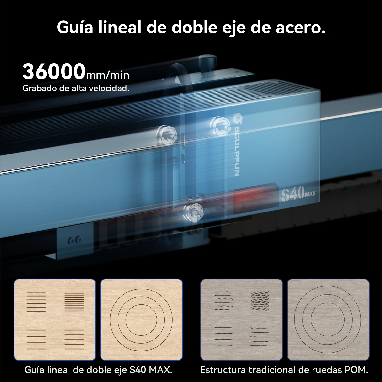 [EN MÉXICO] SCULPFUN S40 MAX 48W Máquina cortadora con grabadora láser Área de grabado de 830 * 800 mm Enfoque automático con un clic - Image 14
