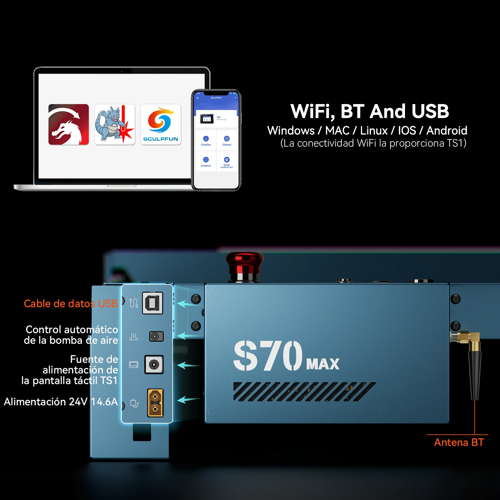 [EN MÉXICO] SCULPFUN S70 MAX 70W Grabador y cortadora láser - Image 14